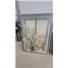 Image 2 : Framed Tulip Windowsill Painting and Framed Landscape Painting Biggest One 23 x 21"