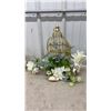 Image 3 : Gold Décor Lot: Ampersand Sculptures, Birdcages, Metal Planters, Arrow, and More