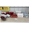 Image 1 : Christmas Decorative Containers Including Sleighs, Baskets, Boxes, and More