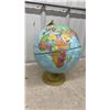 Image 5 : Two Decorative Terrestrial Globes with Gold Stands and Miniature Pine Tree Accents