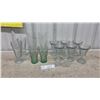 Image 1 : Coca-Cola Green Tumblers, Clear Sundae Dishes, Pilsner Glasses, Glass Bells, and More
