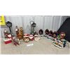 Image 1 : Light-Up Santa& Reindeer Display Reindeer and Santa Sleigh Set of Six