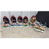 Image 2 : Light-Up Santa& Reindeer Display Reindeer and Santa Sleigh Set of Six