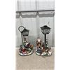 Image 5 : Light-Up Santa& Reindeer Display Reindeer and Santa Sleigh Set of Six