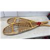 Image 4 : Traditional Wooden Snowshoes with Rawhide Webbing, 48"