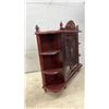 Image 4 : Wooden Spoon Display Rack with Purple Velvet Lining, 20 x 20" and Mahogany Curio Cabinet