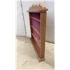 Image 6 : Wooden Spoon Display Rack with Purple Velvet Lining, 20 x 20" and Mahogany Curio Cabinet