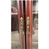 Image 7 : Wooden Spoon Display Rack with Purple Velvet Lining, 20 x 20" and Mahogany Curio Cabinet