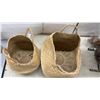 Image 3 : Seagrass Belly Baskets with Handles, Decorative Metal Sleigh, 15 x 23 x 10" and Dried Florals