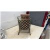 Image 6 : Seagrass Belly Baskets with Handles, Decorative Metal Sleigh, 15 x 23 x 10" and Dried Florals