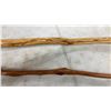 Image 3 : Pair of Handcrafted Wooden Walking Staffs with Natural Irregular Shapes and Polished Finish, 55"