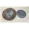 Image 5 : Brass Decorative Plates with Enameled Details, Boot Vase, Copper Plaque, and More