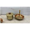 Image 6 : Brass Decorative Plates with Enameled Details, Boot Vase, Copper Plaque, and More
