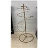 Image 2 : Black Wooden Wall Shelf with Drawers, 32 x 20 x 5" and Copper Metal Spiral 30" Display Stand