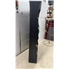 Image 4 : Black Wooden Wall Shelf with Drawers, 32 x 20 x 5" and Copper Metal Spiral 30" Display Stand
