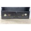 Image 5 : Black Wooden Wall Shelf with Drawers, 32 x 20 x 5" and Copper Metal Spiral 30" Display Stand