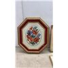 Image 2 : Framed Needlepoint Floral in Octagonal Frame, Le Follet Fashion Plates, and More
