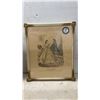 Image 4 : Framed Needlepoint Floral in Octagonal Frame, Le Follet Fashion Plates, and More
