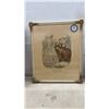 Image 6 : Framed Needlepoint Floral in Octagonal Frame, Le Follet Fashion Plates, and More