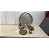 Image 1 : Hand-Painted Lidded Box, Decorative Wooden Plate, Wooden Bowl, 22" Round Tray and More