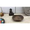 Image 4 : Hand-Painted Lidded Box, Decorative Wooden Plate, Wooden Bowl, 22" Round Tray and More
