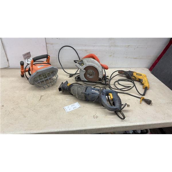 DeWalt DW511 1/2" VSR Hammer Drill, Black & Decker Circular Saw, Reciprocating Saw, and More