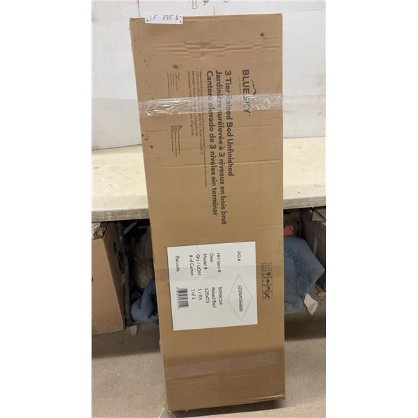 Blue Sky Outdoor 3-Tier Raised Bed Unfinished Model 125473, 48 82/100 x 48 82/100 x 22"