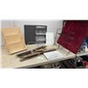 Image 1 : ShopSmart Displays Three-Tier Wooden Desktop Display Stand, 16 1/2 x 12" and Assorted Display Racks