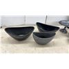 Image 5 : Collection of Black Metal and Ceramic Planters, Bowls, Vases, and Decorative Items