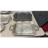 Image 2 : Silver-Plated Serving Trays, Teapots, Decorative Plate, Candle Snuffers, and More