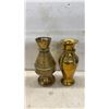 Image 4 : Brass Decorative Collection with Memorial Goblets, Bowls, and Vases, Seven Pieces