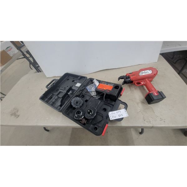 BXD BLD-400 Automatic Rebar Tying Machine with Charger, Wire Spools, and Case
