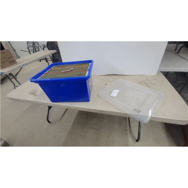 KIS Heavy Duty File Box with Hanging File Folders and Clear Storage Container