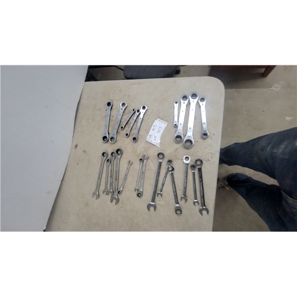 Assorted Combination and Ratcheting Wrenches, GearWrench, Craftsman, Blackhawk, Std & M