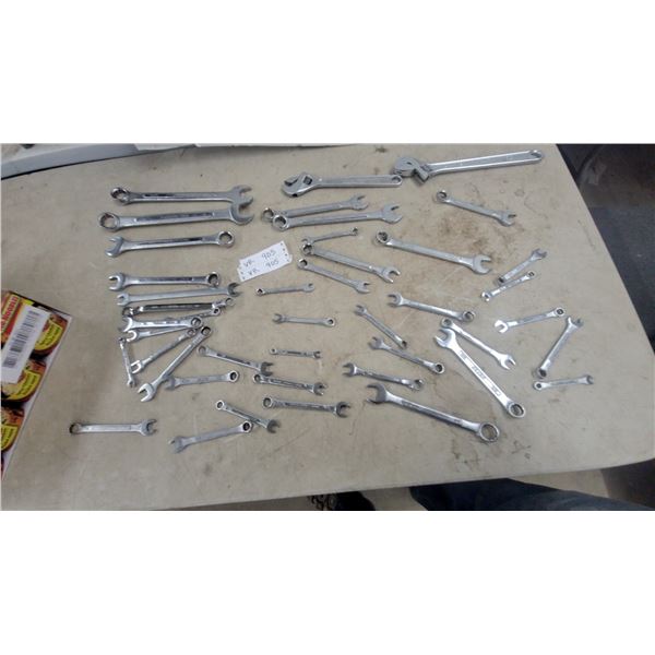 Assorted Combination, Open-End, and Adjustable Wrenches, and SAE up to 1"