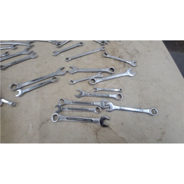 Assorted Metric Combination Wrenches Including WTL, Gedore, and Crow Foot Wrenchs