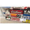 Image 5 : Vintage Automotive Racing Sponsor Display Panel with NHRA, Holley, MSD, Edelbrock Decals and More
