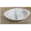 Image 2 : Milk Glass Collection Including GlasBake Divided Dish, Hobnail Vase, and More