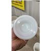 Image 9 : Milk Glass Collection Including GlasBake Divided Dish, Hobnail Vase, and More