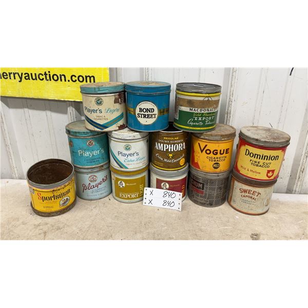 Vintage Player's, Macdonald's, Bond Street, Amphora Tobacco Tins and More