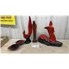Image 1 : Canadian Ceramic Crafts Flambe Glaze Deer, Roadrunner, and More
