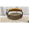 Image 4 : Collection of Antique Cast Iron Sad Irons, Taylor Forbes Bases, and Family Laundry Iron