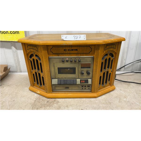 Curtis CC6868 All-In-One Entertainment System with Turntable, CD, Cassette, and AM/FM Radio