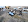 Image 5 : Blue Utility/Boat Trailer with Wooden Flatbed, Corrugated Metal Fenders, and Tow Tongue Older No