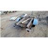 Image 6 : Blue Utility/Boat Trailer with Wooden Flatbed, Corrugated Metal Fenders, and Tow Tongue Older No