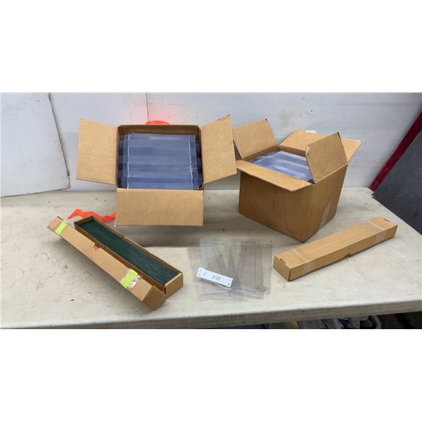 Clear Folding Plastic Boxes and Green Floral Wire