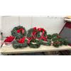 Image 1 : Artificial Christmas Wreaths, Evergreen Topiary Balls, Garland, Christmas Trees +