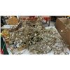 Image 5 : Assorted Christmas Decorations, Gold Star Garlands, Ribbons, Bells, Floral Picks, and More