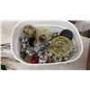 Image 7 : Assorted Christmas Decorations, Gold Star Garlands, Ribbons, Bells, Floral Picks, and More