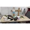 Image 1 : Oasis 24" Mache Cross, Decorative Wall Planter, Macrame Hangers, Wire Frames, and More